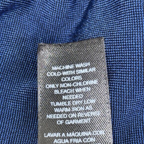 Chico’s Travelers Top Sz 1 (8-10) Deep Navy Blue Slinky Pullover 3/4 Sleeve Knit - Picture 8 of 8